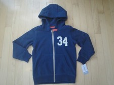Carters Kids Boys Full Zip Navy Hoodie With  34 Size 4/5