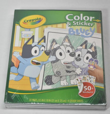 Lot of 6 Crayola Color  Sticker Book Bluey 32 Pages/Book Activity Set 04-2664