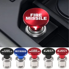 12V Accessories Fire Missile Eject Button Car Cigarette Lighter Dust Plug Cover