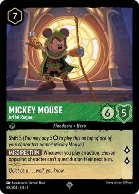Lorcana Mickey Mouse - Artful Rogue (88/216) The First Chapter NM