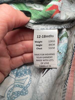 CAMILLA Kids $149 12-18mth "Beach Shack" Babies Frill Sleeve, Cotton Dress  | eBay