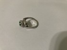 Ladies 18K White Gold Emerald & Diamond Ring w/Ten 1.0 mm single cut diamonds. — photo 4