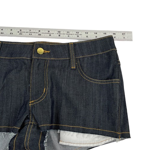 Carmar Shorts Womens Sz 26 Dark Denim Cheeky High Cut Distressed Hem $196 Nwot - Picture 6 of 9