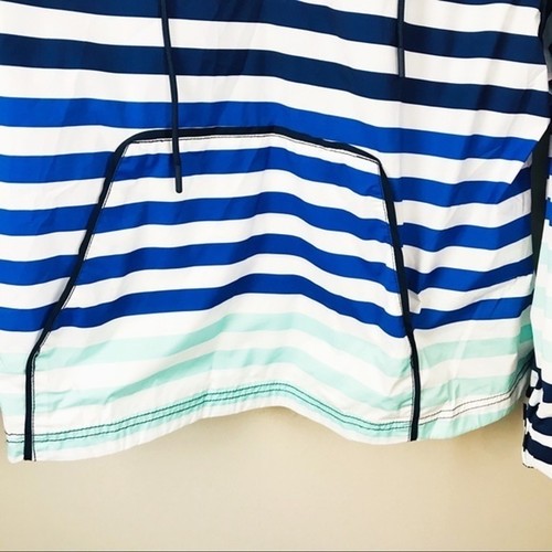 HUNTER TARGET STRIPE WINDBREAKER PULLOVER HOODIE Large Travel Rain Hoodie Fall - Picture 2 of 7