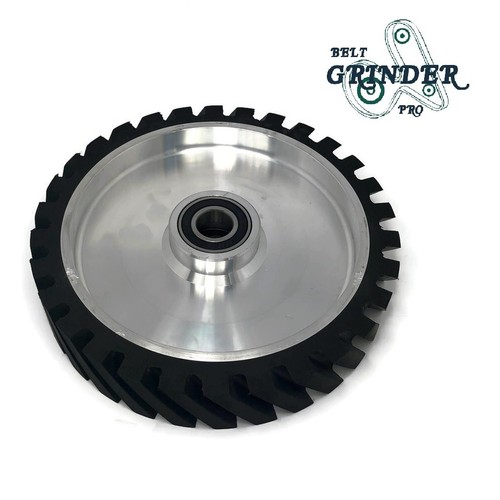 10" Belt Grinder Contact Wheel Serrated Rubber With 1/2 inch bore - Picture 7 of 8