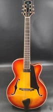 Musoo brand handcraft 14inch Carved solid mahogany archtop jazz guitar