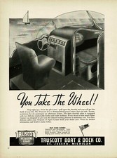 1945 TRUSCOTT BOAT & DOCK Truscott 24 sport cruiser Vintage Print Ad 3