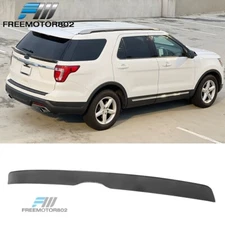 Fits 16-19 Ford Explorer Duckbill Carbon Fiber Print Trunk Middle Spoiler ABS