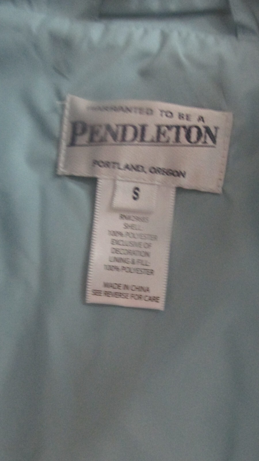 Pendleton Light Blue  Quilted Full Zip Polyester … - image 3