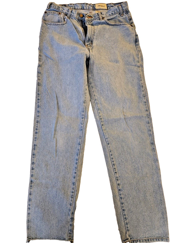 Eddie Bauer Jeans Mens 34x34 Blue Stonewash Straight Fit 90s Denim