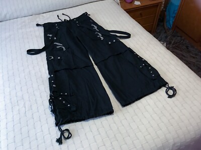 Y2K Tripp NYC Cargo Pants Zip Off Men Sz M Daang Goodman Baggy Rave Goth