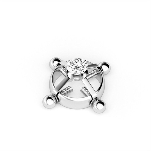 Screw Fake Clip On Fake Piercing Nipple Ring Non-Piercing Body Jewelry - Picture 10 of 16