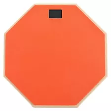 Drum Practice Pad Silent Dumb Drum Pad for Drum Beginners Orange 12 Inch