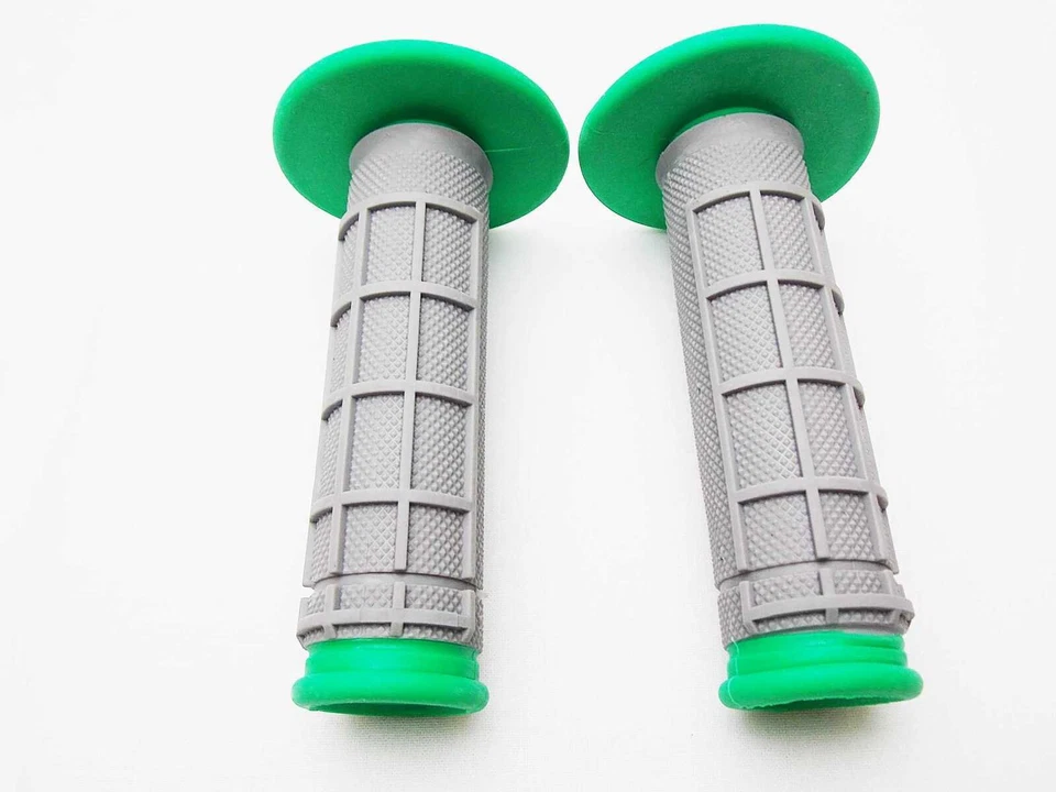 SUZUKI RMX250 GREEN GREY FORSETI HAND GRIP SET HANDLEBAR GRIPS PAIR - Image 3 of 4
