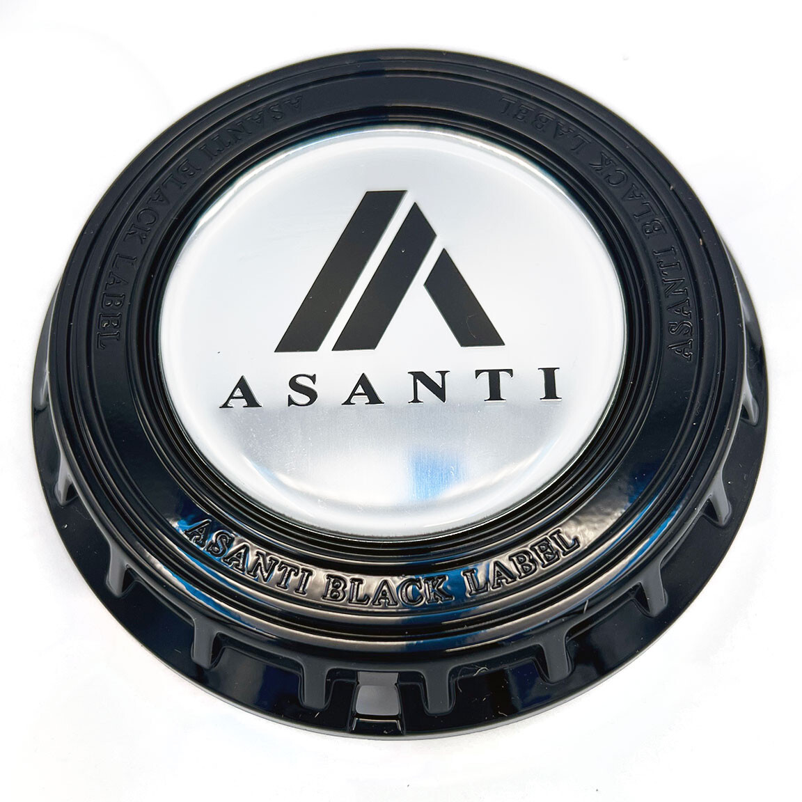 Asanti Black Label Center Cap Black Floating/Spinning 4-3/8