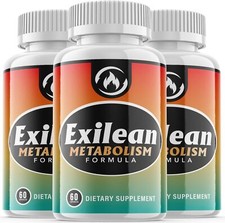  3 Pack Exilean Metabolism Formula for Weight Loss and Energy 180 Capsules 