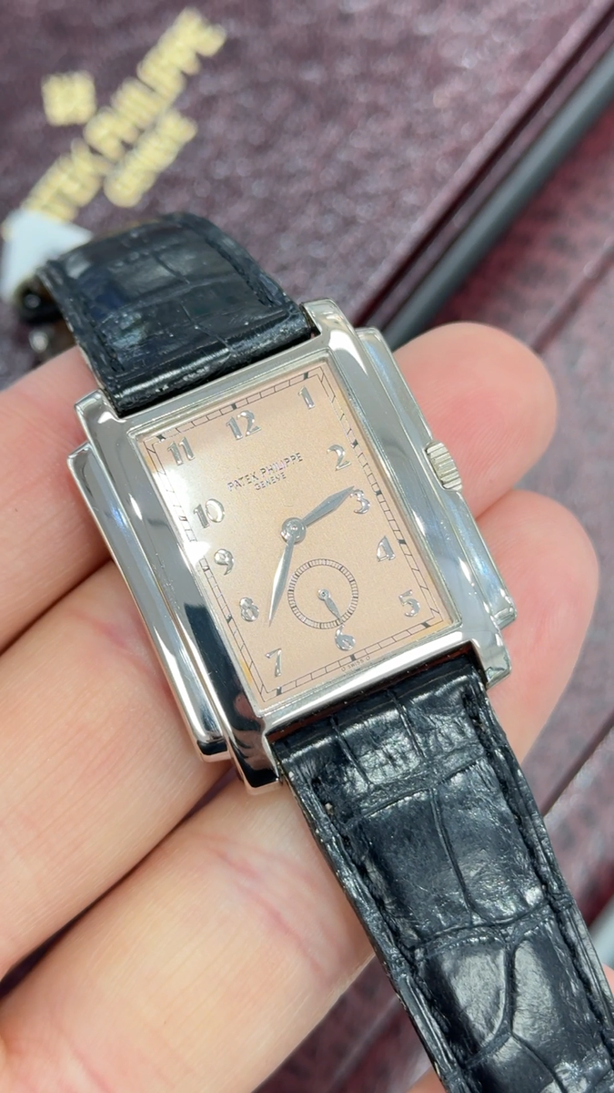 Patek Philippe Gondolo Salmon Arabic Dial 18k White Gold 5024G