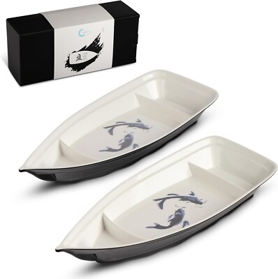 Namiway Sushi Boat Serving Tray Set of Elegant Sushi Serving