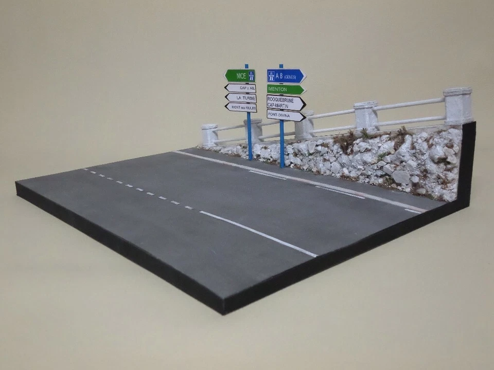 DiORAMA STRADA COSTA AZZURRA STREET INCLUSO FERRARI 512 BBi KiT FUJiMI 1/24 - Immagine 4 di 4