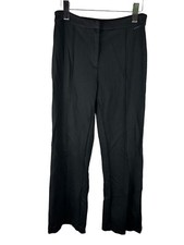 Elie Tahari Straight Leg Pants Lightweight Black Career Dress Sz 6 Stretch 28x29