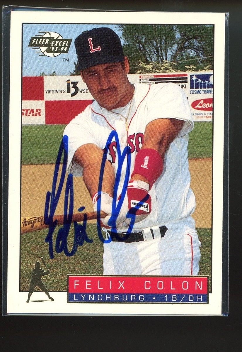 1993 Lynchburg Red Sox FELIX COLON Signed Card autograph auto