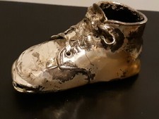 Antique 1904 Silver Plated Baby Shoe 5"Long   