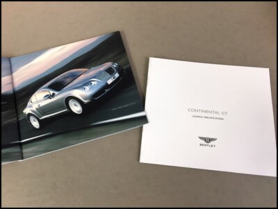 2004 2003 Bentley Continental GT Coupe 48-page Car Sales Brochure Catalog