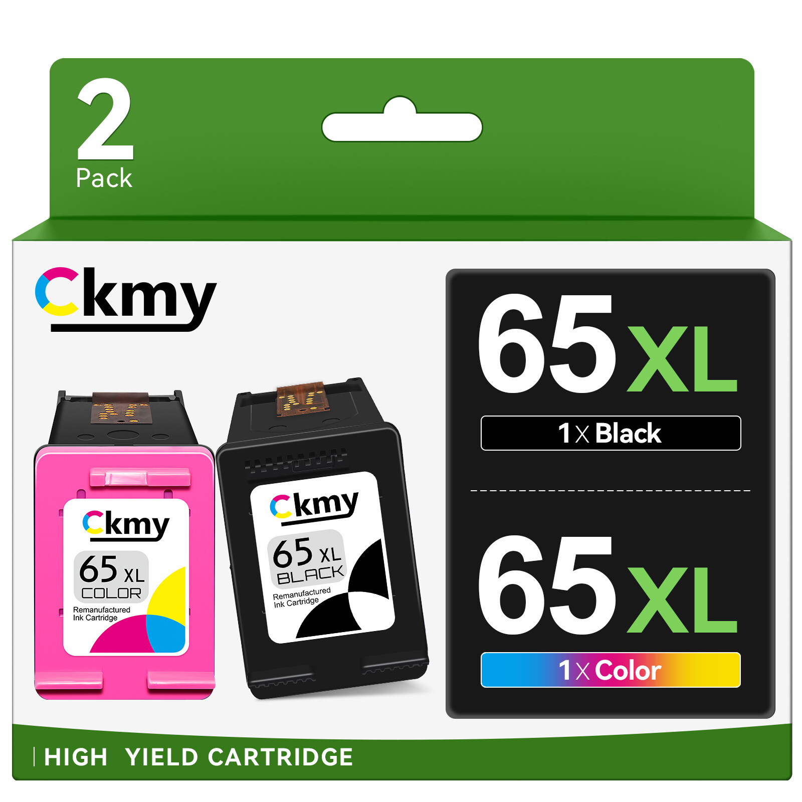 65 XL Ink Cartridge for HP Deskjet 2622 2652 3722 3755 ENVY 5000 5052 3721 3730