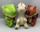 Jurassic Park Baby Dinosaur Plush set of 3 Velociraptor T Rex Brachiosaurus 9"