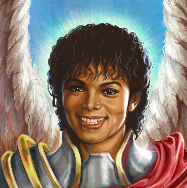 Signed Michael Jackson Angel Heal the World 13 x 16 Medium