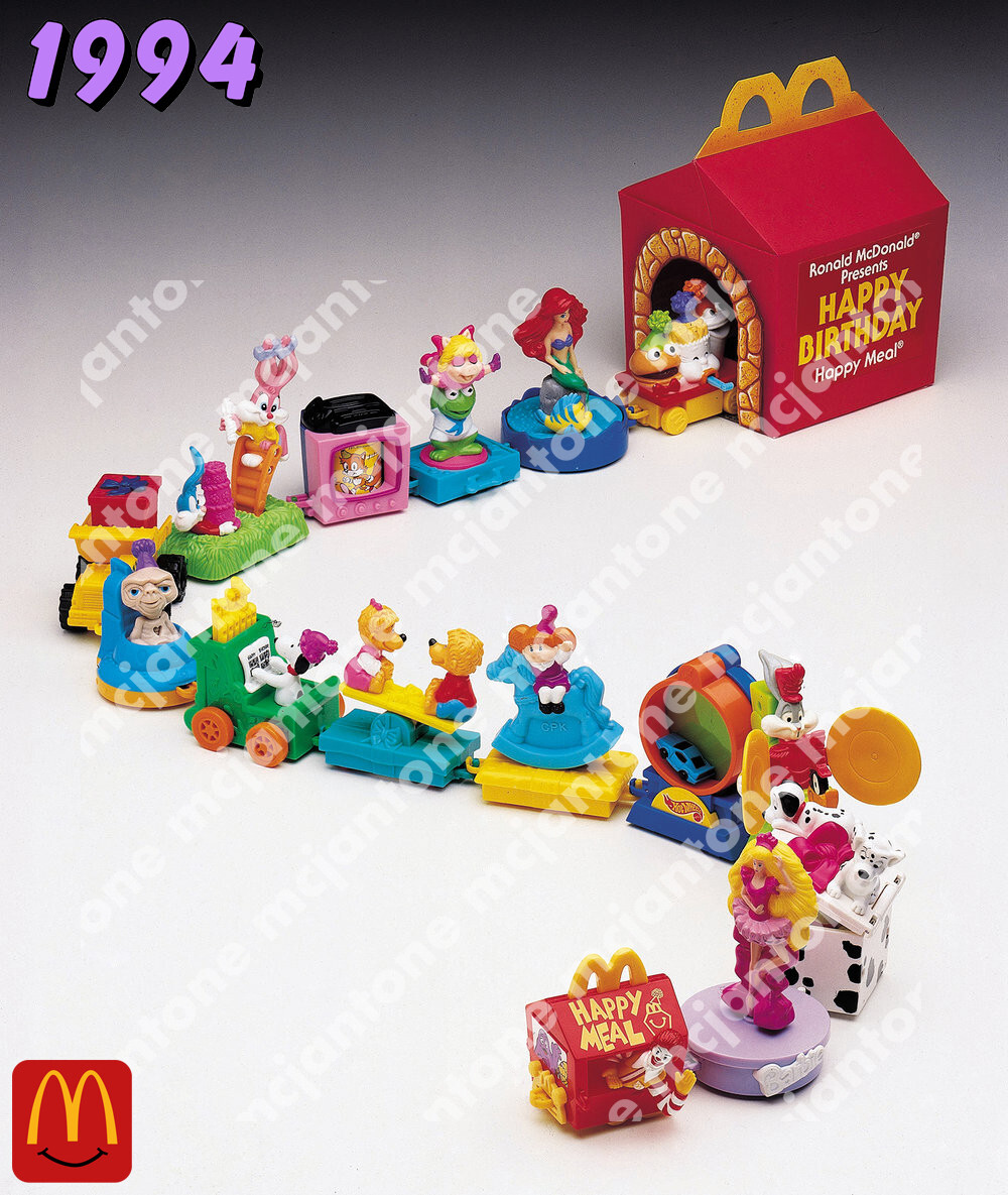 マクドナルド　ハッピーセット米国1994年ハッピーバースデー トレイン　全15個 SET 15 McDonald's 1994 HAPPY Meal BIRTHDAY TRAIN Character Figure