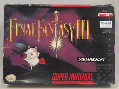 Final Fantasy III (Super Nintendo | SNES) Authentic BOX ONLY