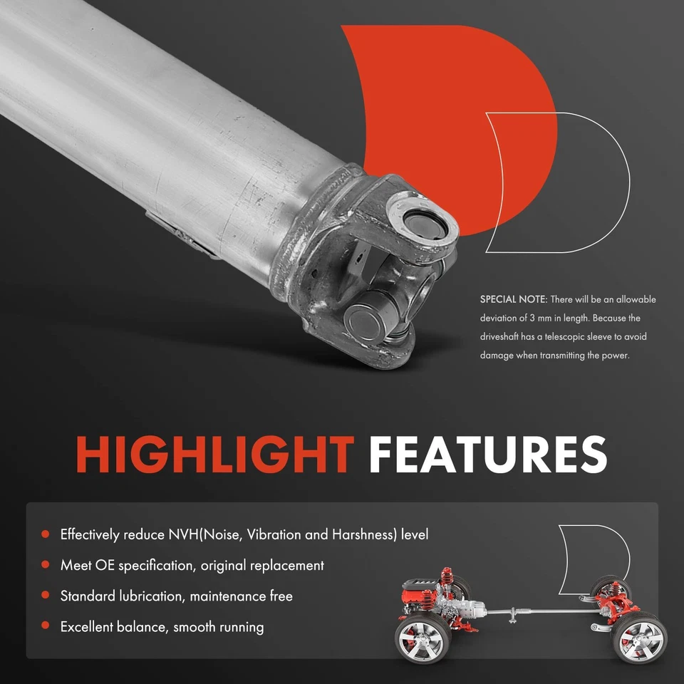 Conjunto de eje de transmisión trasero A-Premium para GMC Yukon XL 2500 Chevy Suburban Foto 4 de 4