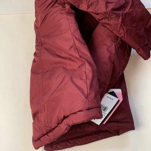 London Fog Womens Burgundy Long Sleeve Hooded Fur Puffer Coat Jacket Size 5 - Picture 5 of 11