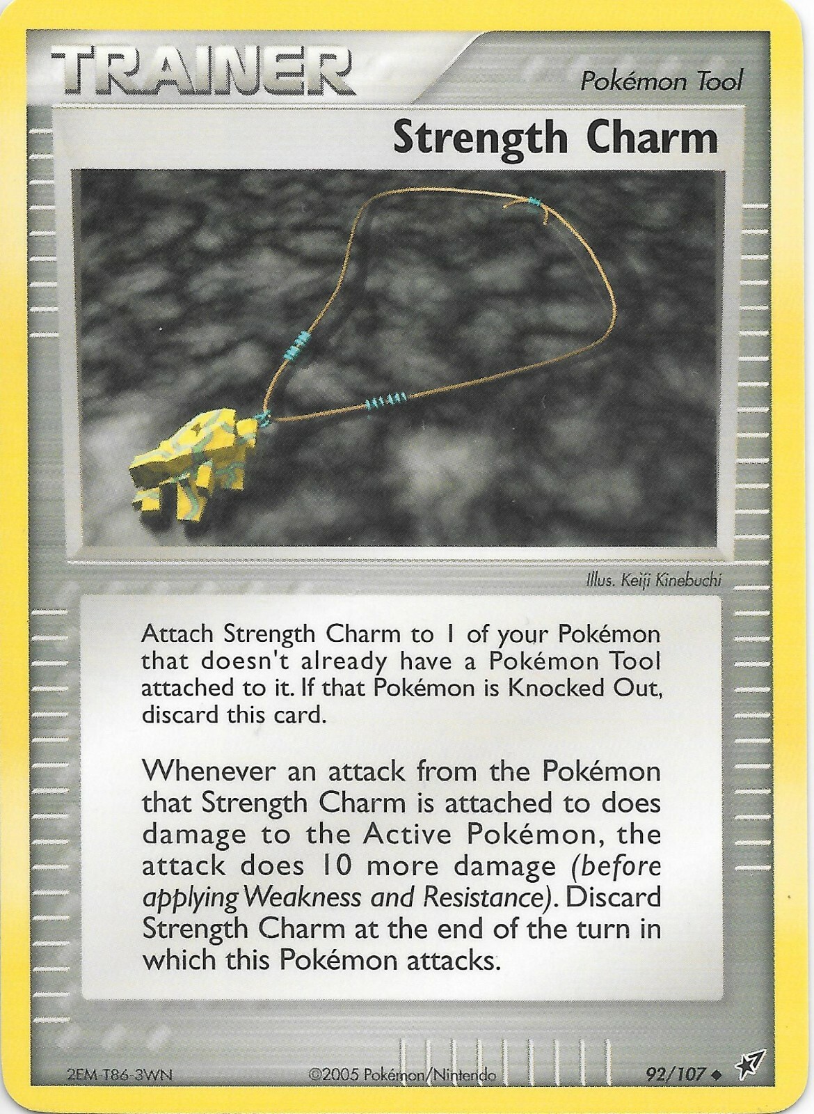 STRENGTH CHARM  92/107 EX Deoxys Pokemon Card  NM