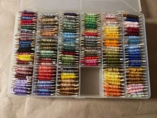 Embroidery Floss Bin w/ 180 Colored Skeins Thread