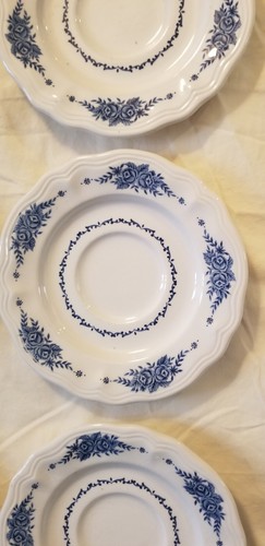 Vintage Blue White Mayhill Federalist Ironstone 6" Saucer. 8 piece. - Picture 2 of 4