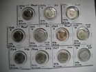 11 Different BU & Proof 40% Silver Kennedy Half Dollars 1965 to 1976