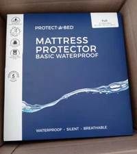 PROTECT-A-BED BAS0128 Mattress Pad Protector Waterproof Full 54"x75" Skirt NEW