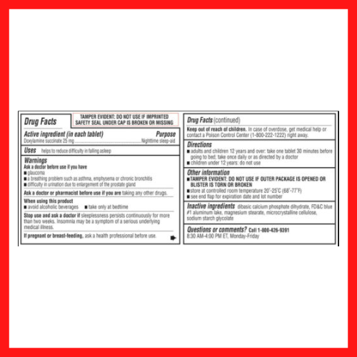 KIRK LAND Sleep Aid 1 Bottles (96 pills) with Expiration Year 2025 by