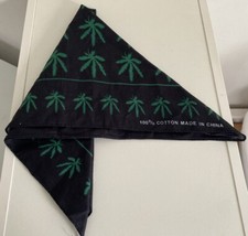 Green And Black Marijuana Leaves 420 Weed Bandanna 100 cotton 21  X 21  New