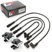 Zündkabelsatz + Zündspule Zündmodul Zündeinheit für Fiat Punto Seicento Strada