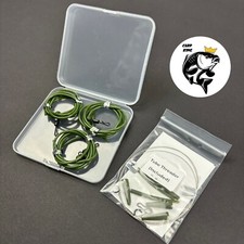 Helicopter Chod Rigs X3 -  Pre Rigged Tube kit -  Green + free tube threader