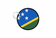 Keychain Flag Solomon Islands Printed Round Badge