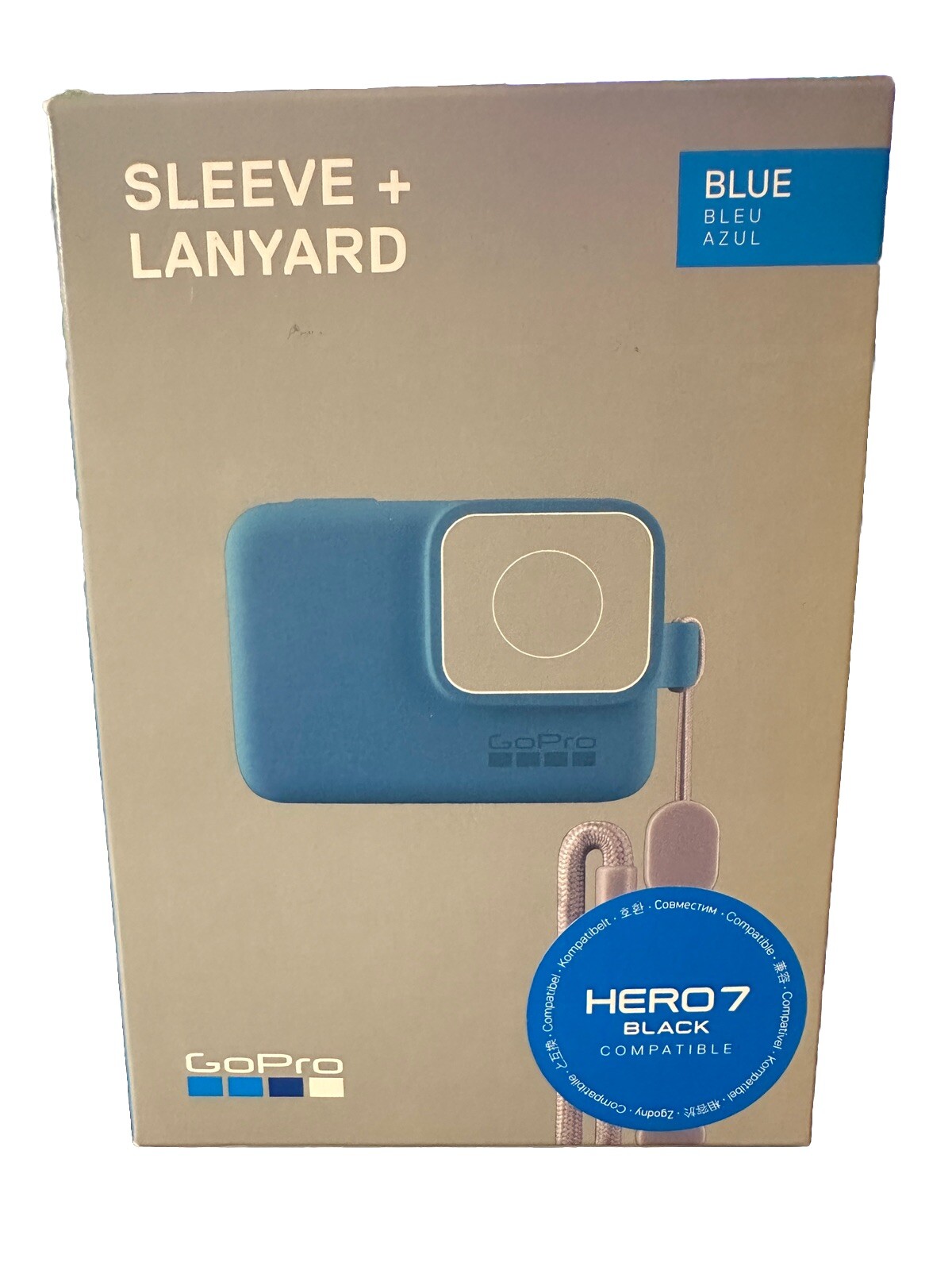 GoPro HERO 7 6 5 ACSST003 Protective Sleeve with Lanyard Blue-image