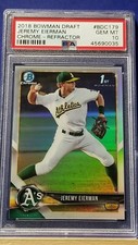 Jeremy Eierman - 2018 Bowman Draft Chrome Refractor  PSA 10  