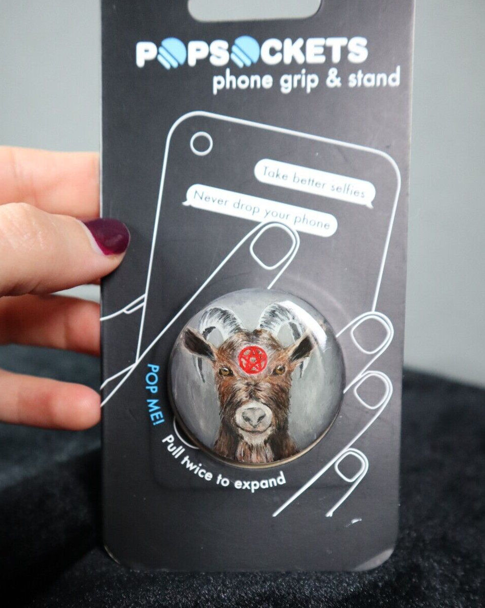 Handpainted Unique Goat Witchy Popsocket-image