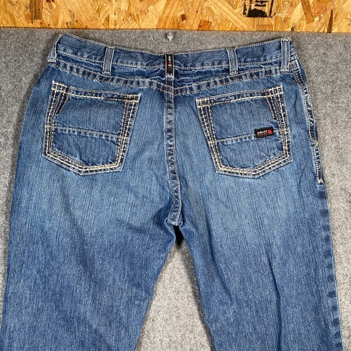 Ariat Jeans Mens 40x32 Blue FR M4 Boot Cut Relaxed Fit Mid Rise Denim Workwear - Picture 15 of 15