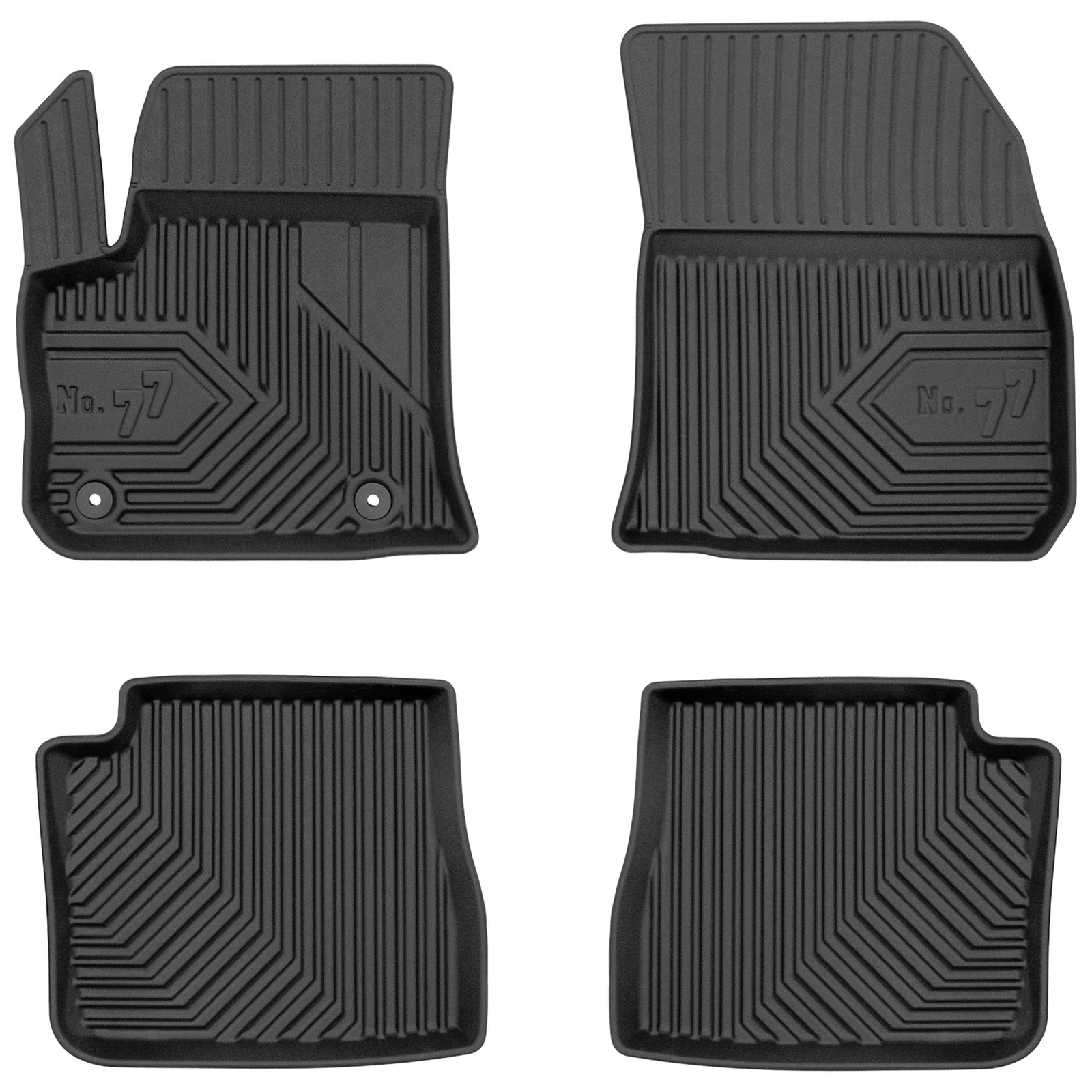 Tapis de Sol TPE Frogum No.77 pour Citroën ë-C4 2020-2024 en Caoutchouc Noir