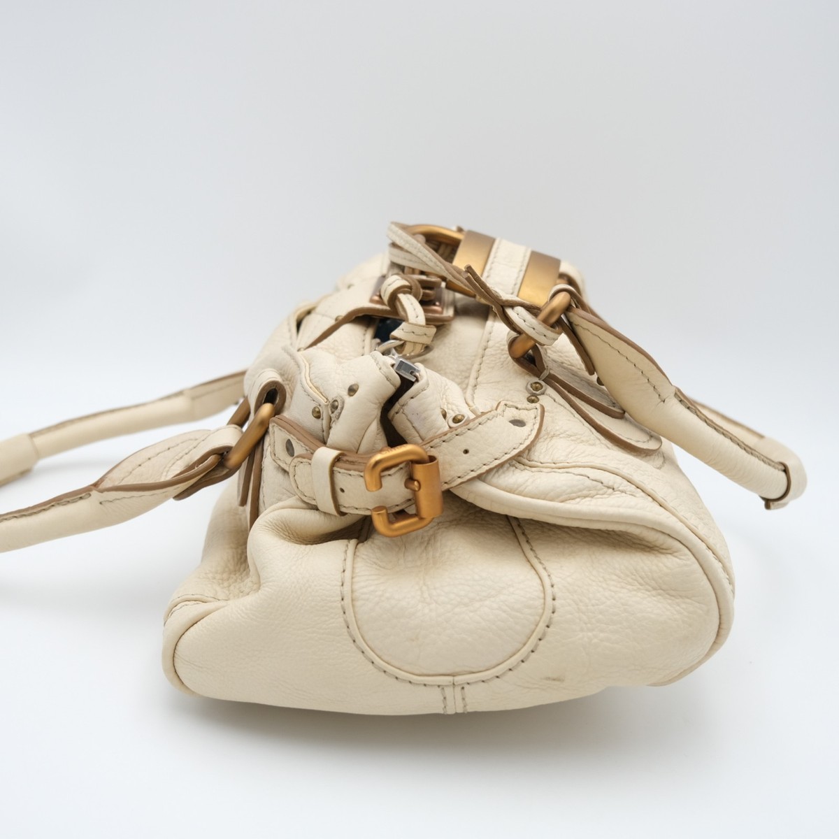 Authentic Chloe Paddington Ivory Beige Off-White Y2K Handbag w